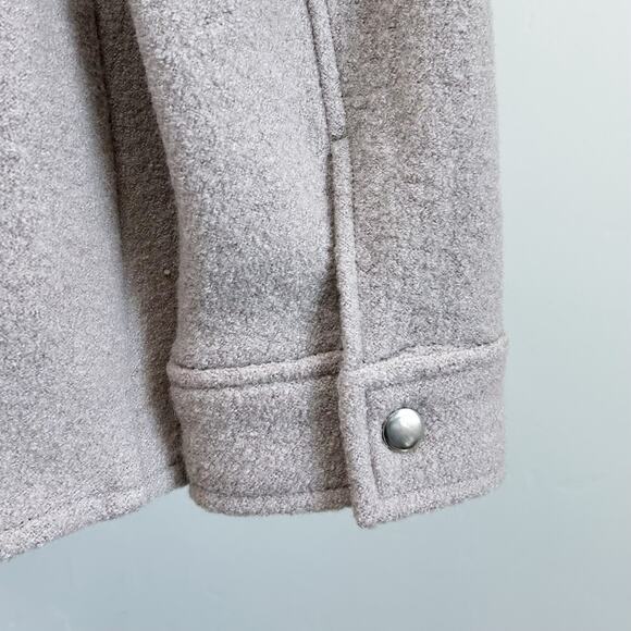 Dillard's A loves A Wool Blend Faux Fur Collar Shacket Coat - Picture 6 of 10